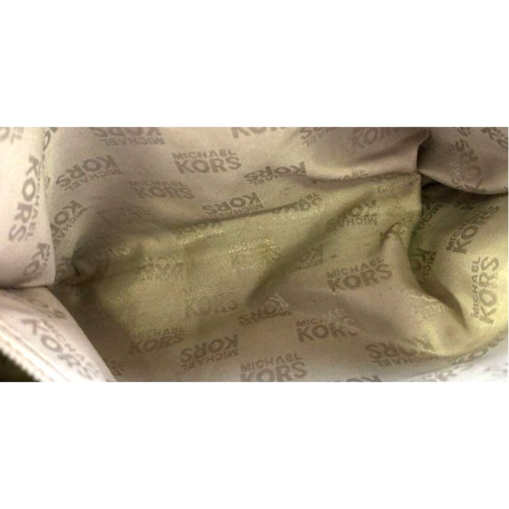 Michael Kors Faux Python Embossed Studded Gray Le… - image 6